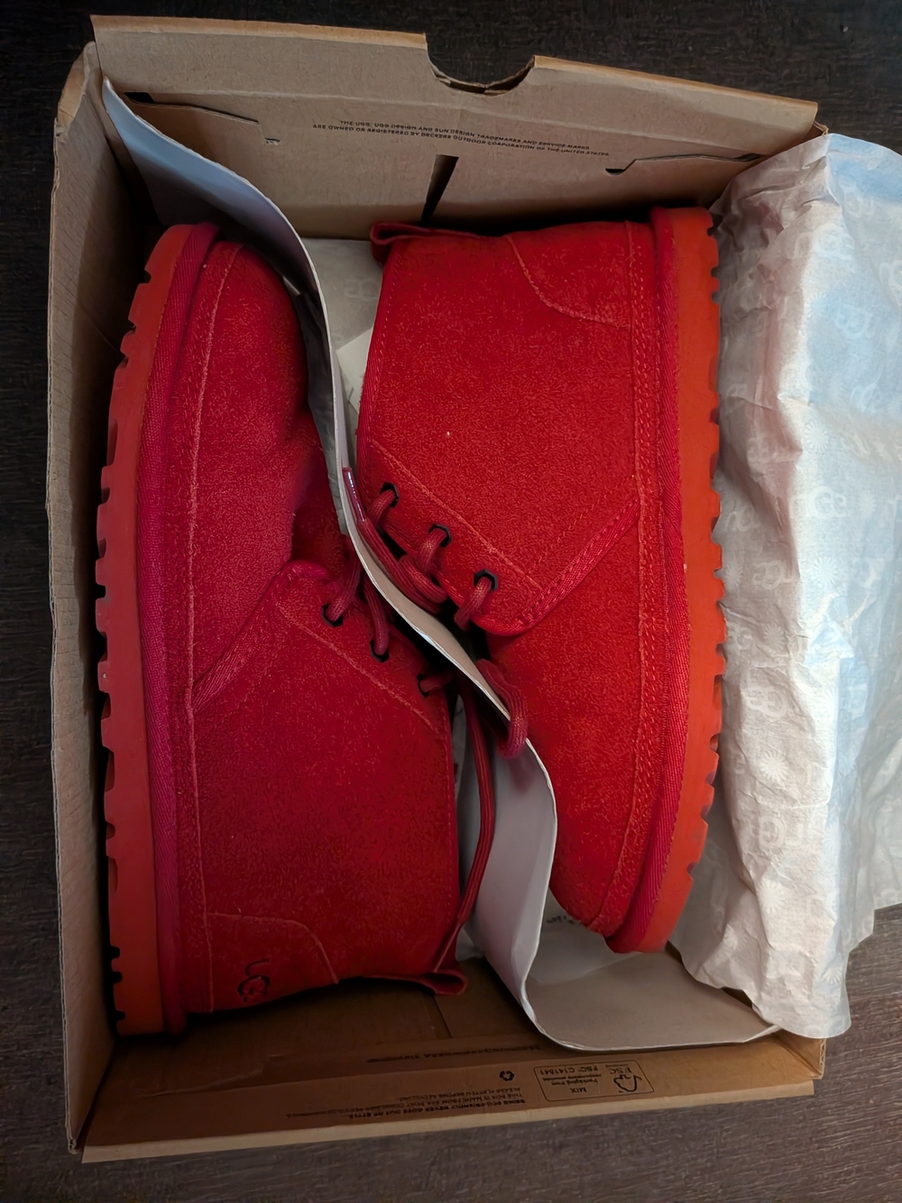 UGG Men's Classic Mini Red Suede Boots